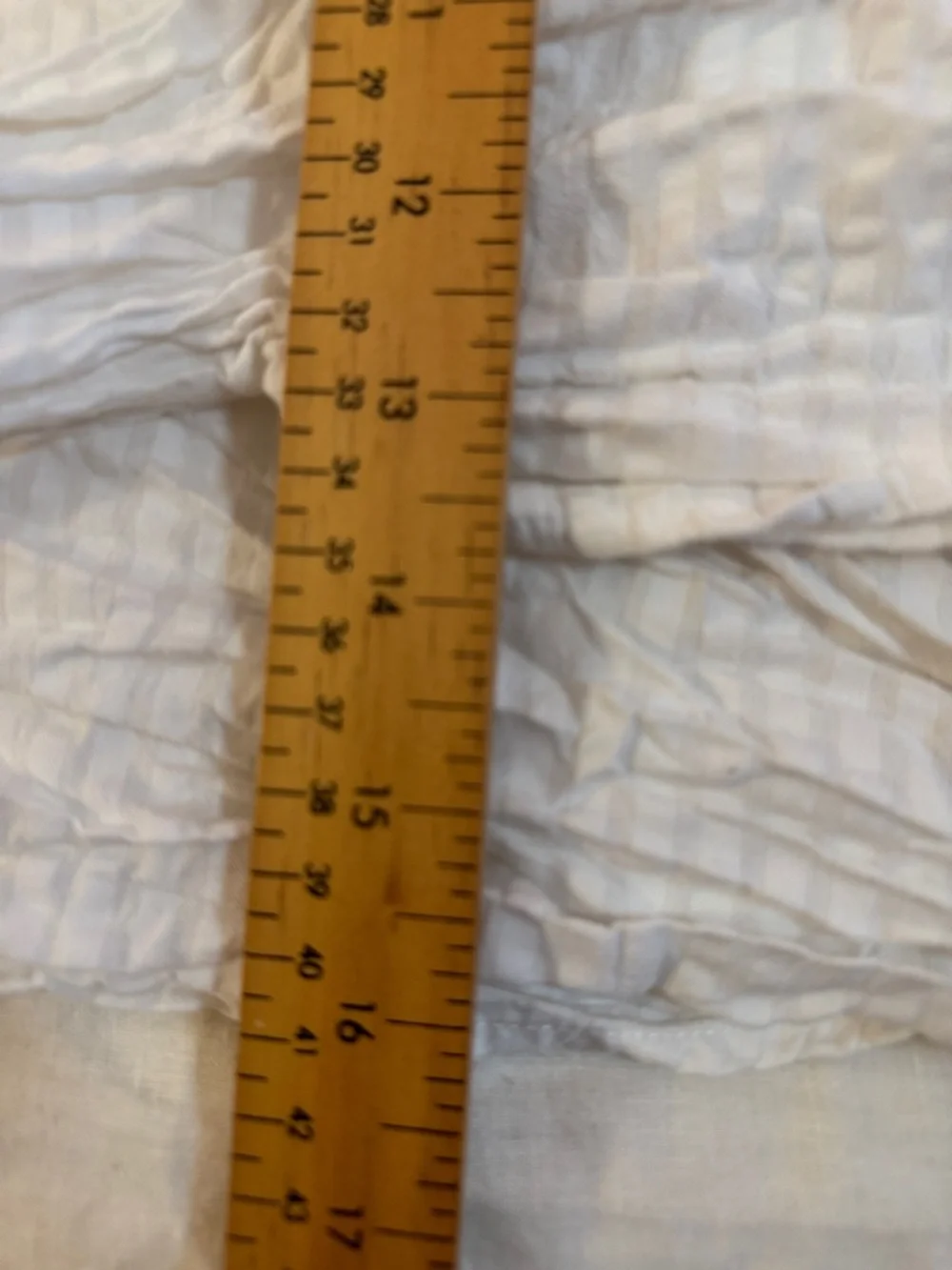 H&M, white long-sleeve seersucker top, ties in back, womens size 2 - Picture 9 of 9